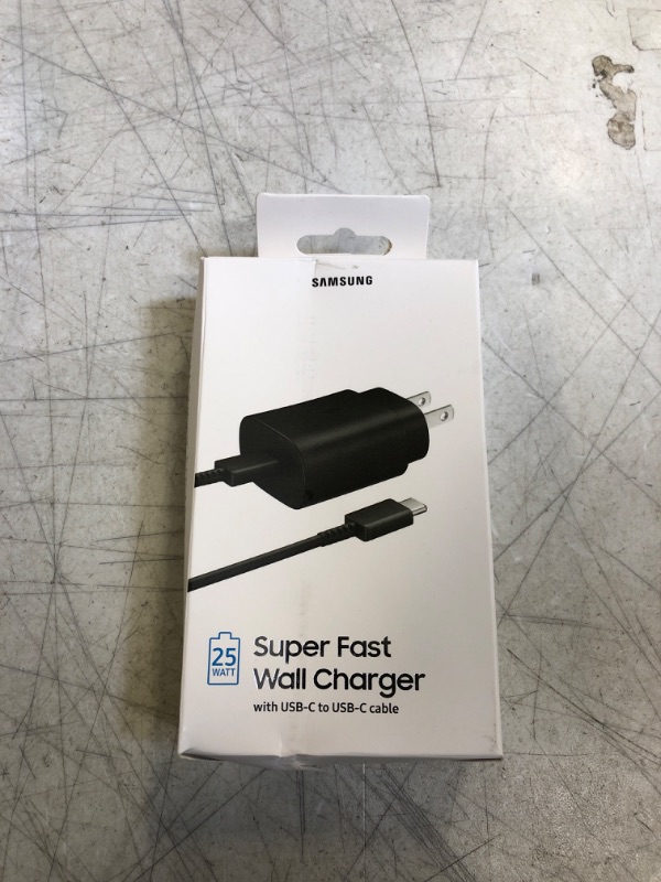 Photo 3 of SAMSUNG 25W USB-C Super Fast Charging Wall Charger - Black 
factory sealed