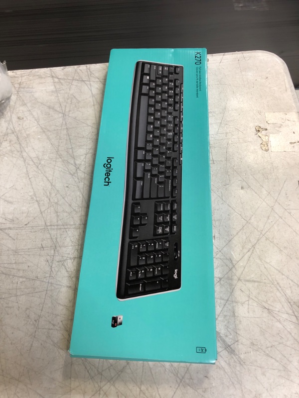 Photo 3 of Logitech K270 Wireless Keyboard for Windows, 2.4 GHz Wireless, Full-Size, Number Pad, 8 Multimedia Keys, 2-Year Battery Life, Compatible with PC,.
factory sealed