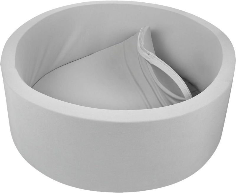 Photo 1 of Detachable Memory Foam Ball Pit for Baby Toddler Soft Round Ball Pool - Grey