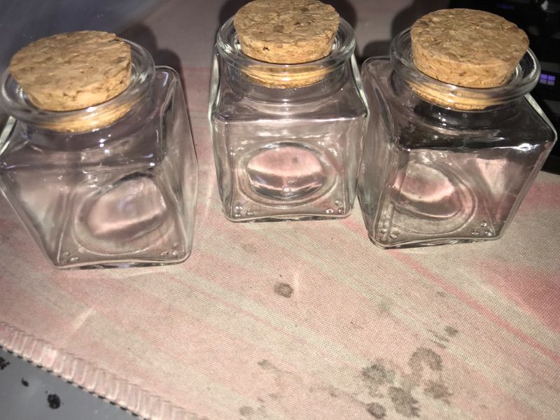 Photo 1 of 3 COUNT SMALL SPICE JARS WITH CORK LID