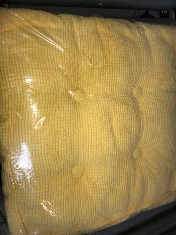 Photo 1 of yellow chair cushion