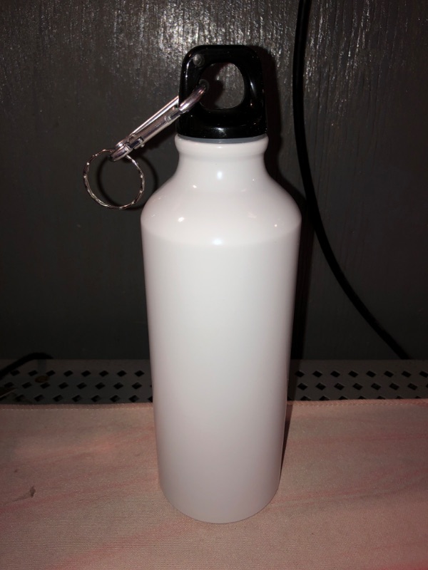 Photo 1 of 2 count small white metal water bottle