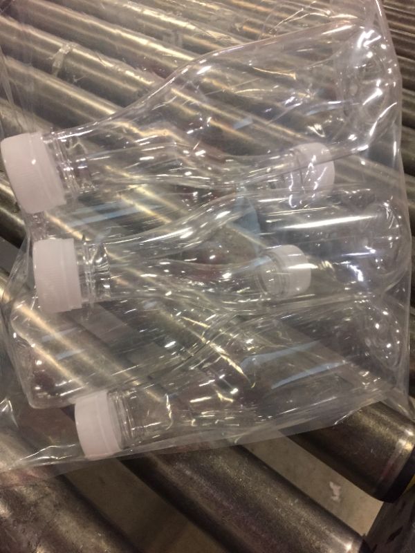 Photo 1 of 5 pack 10oz(300ml) Clear PET Plastic Juice Bottles With Caps