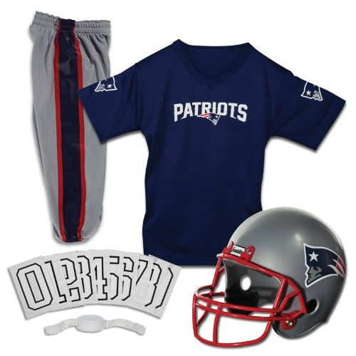 Photo 1 of Franklin Youth New England Patriots Deluxe Football Uniform Set, Large - Pro Licensed Novelty at Academy Sports