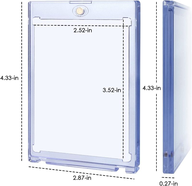 Photo 1 of 10ct Magnetic Card Holders for Trading Cards, 35pt Baseball Card Display Case Fit for Sports Cards, MTG Cards, YUGIOH Cards, Standard Cards