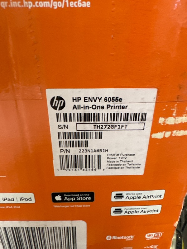 Photo 3 of *PARTS ONLY* NOT FUNCTIONAL ENVY 6055e Wireless Inkjet Printer 