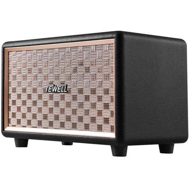 Photo 1 of TEWELL Computer Speaker, HD 24W Audio Vintage Wireless Speakers Plug-in Speaker with Extended Bass and Treble, Knob for Volume Control, Toggle Switch and 3.5mm Aux Input
