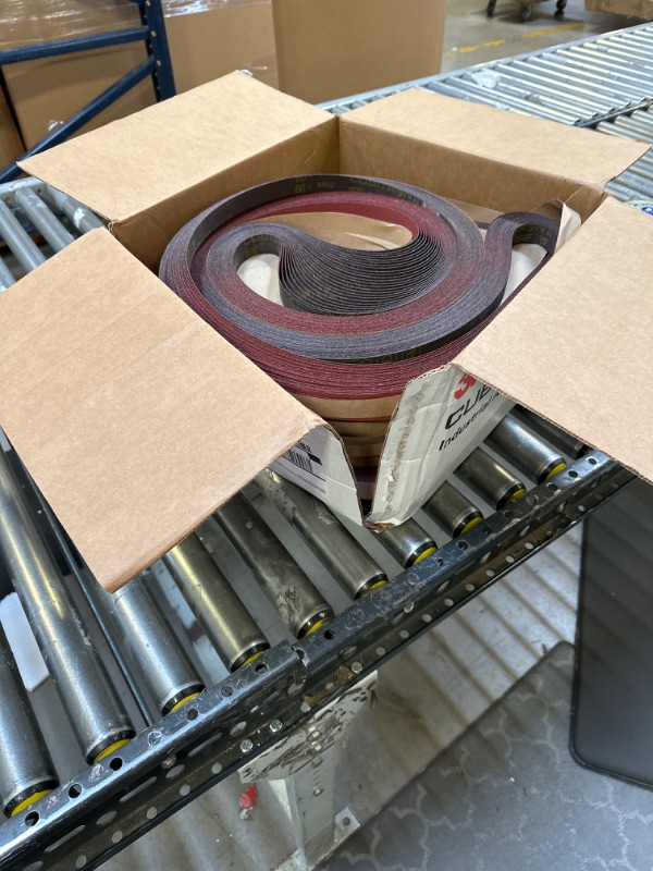 Photo 1 of 3M Cubitron II Cloth Belt 984F, Precision Shaped Ceramic, 1" Width x 132" Length, 60+ Grit,