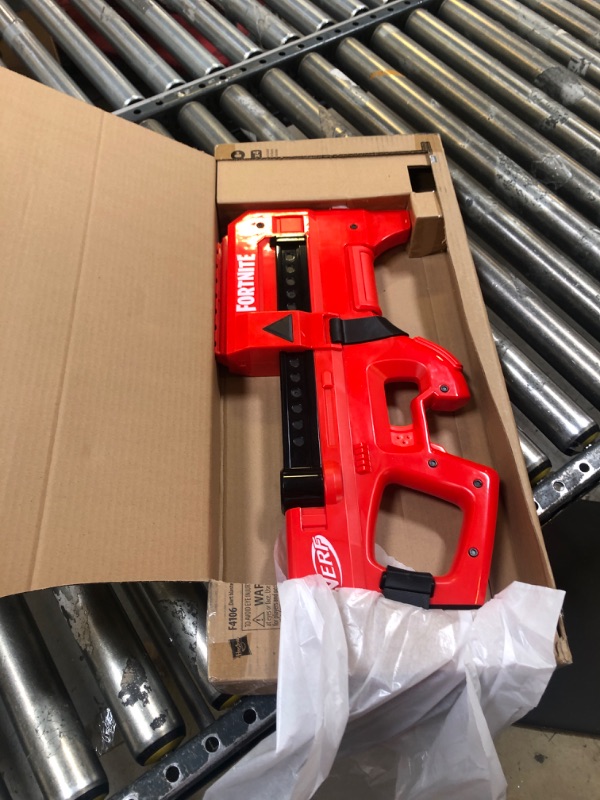 Photo 2 of NERF Fortnite Compact SMG Motorized Blaster, Ultra Red Wrap Design, 8-Dart Internal Clip, 8 Elite Foam Darts, Electric Semi Auto Fortnite Toy Blaster