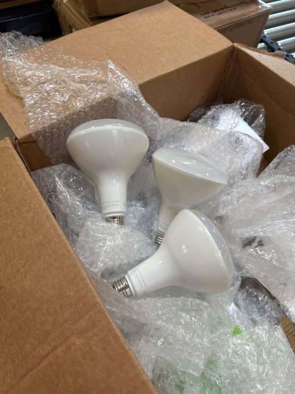 Photo 1 of Sunco BR40 Light Bulb, LED Indoor Flood Light, Dimmable, 5000K Daylight White - 3 pack