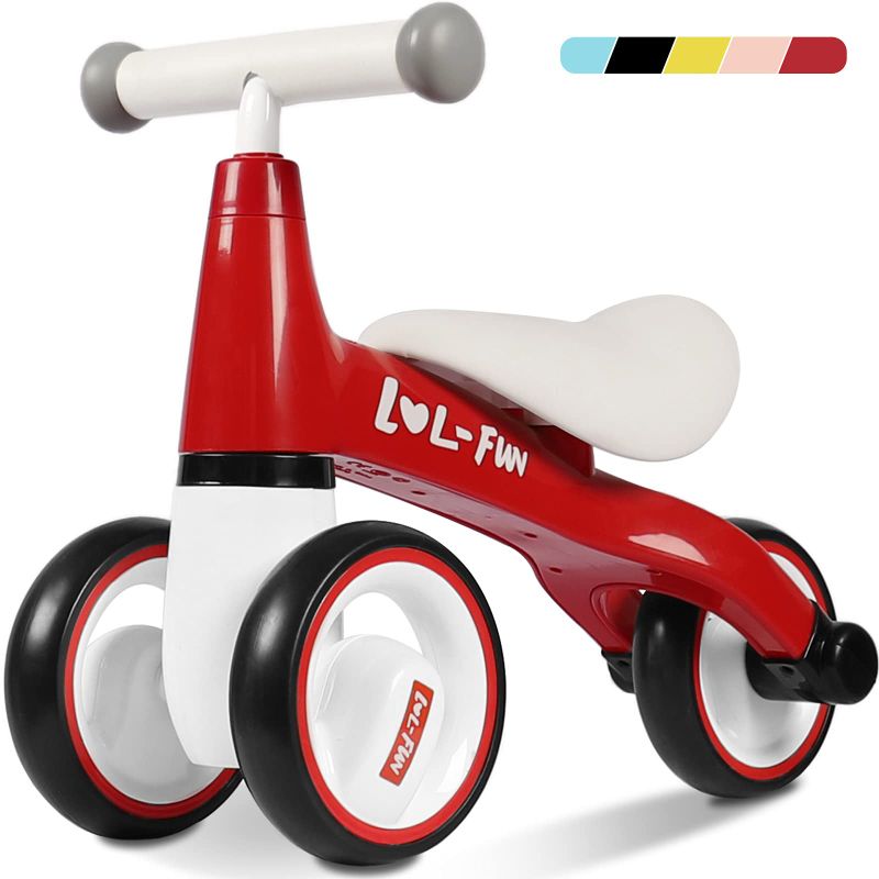 Photo 1 of LOL-FUN BABY BALANCE BIKE TOYS FOR 1 YEAR OLD BOY AND GIRL GIFTS ONE YEAR OLD BIRTHDAY, BABY TOYS 12-18 MONTHS TODDLER BALANCE BIKE RED
