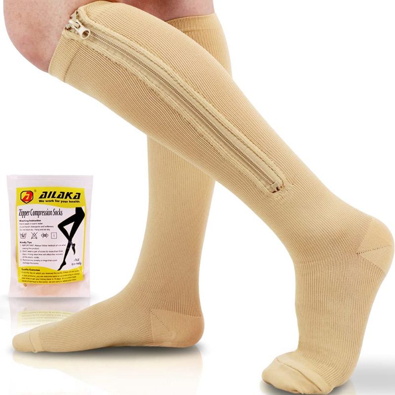 Photo 1 of Ailaka Medical 15-20 mmHg Zipper Compression Socks Women Men
