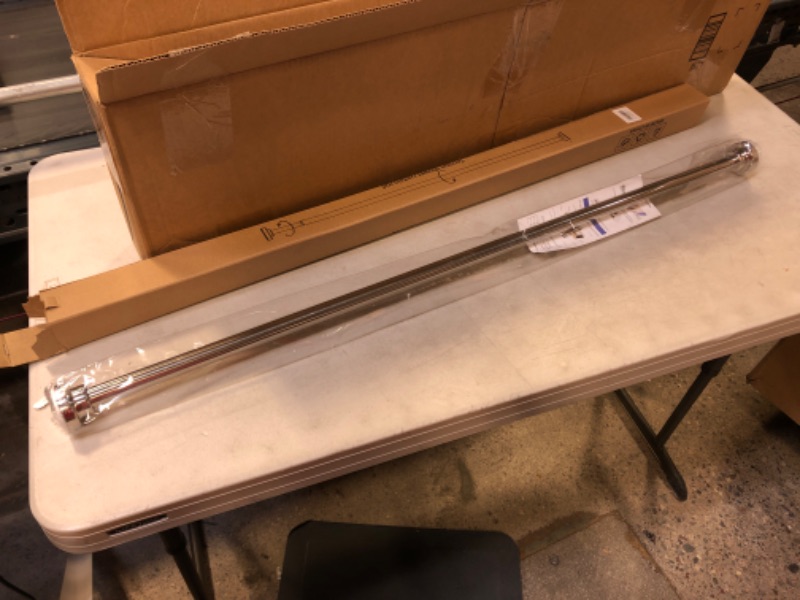 Photo 1 of Ausemku Shower Curtain Rod Tension - 40-72 Inch Never Rust Non-Slip Spring Tension Curtain Rod No Drilling Stainless Steel Curtain Rod Use Bathroom Kitchen Silver 40-72 IN