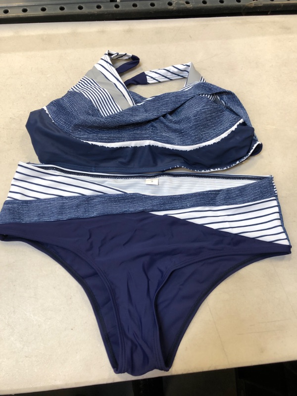Photo 1 of 2 PIECE SWIMSUIT BLUE XL