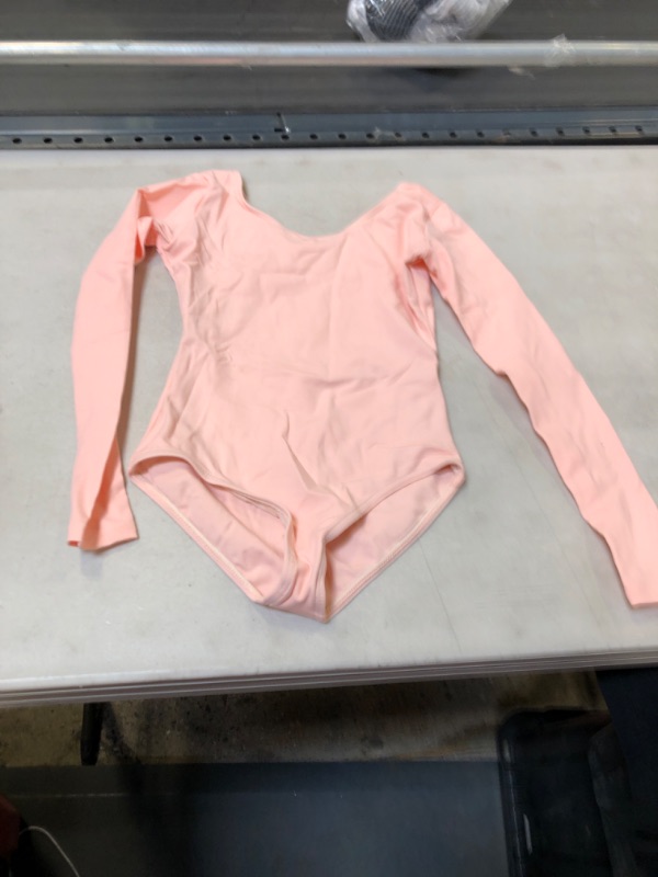 Photo 2 of Girls' Team Basics Long Sleeve Leotard   SMALL