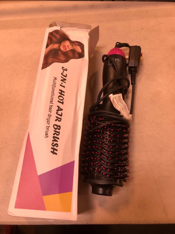 Photo 2 of Hair Dryer Brush Blow Dryer Brush in One, 3 in 1 Hair Dryer and Styler Volumizer with Negative Ion Anti-frizz Blowout Ceramic Coating Hot Air Brush, Mothers Day Gifts for Mom, 75MM Oval Shape
USED 