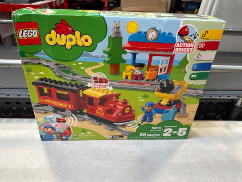 Photo 2 of LEGO DUPLO Town Steam Train 10874 Building Toy Set for Preschool Kids, Toddler Boys and Girls Ages 2-5 (59 Pieces)----factory sealed