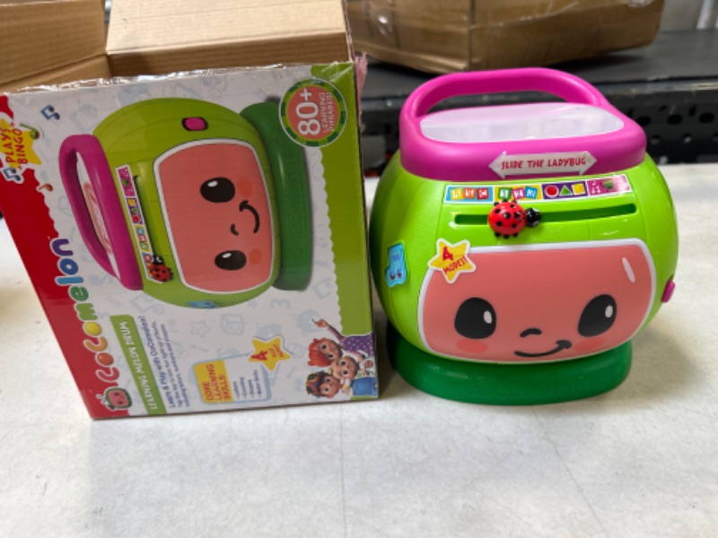 Photo 2 of Cocomelon Learning Melon Drum Interactive Lights and Sounds, Learning and Education, Officially Licensed Kids Toys for Ages 18 Month, Gifts and Presents by Just Play