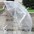 Photo 1 of  Clear Umbrella Wedding Stick Umbrellas Automatic Open 