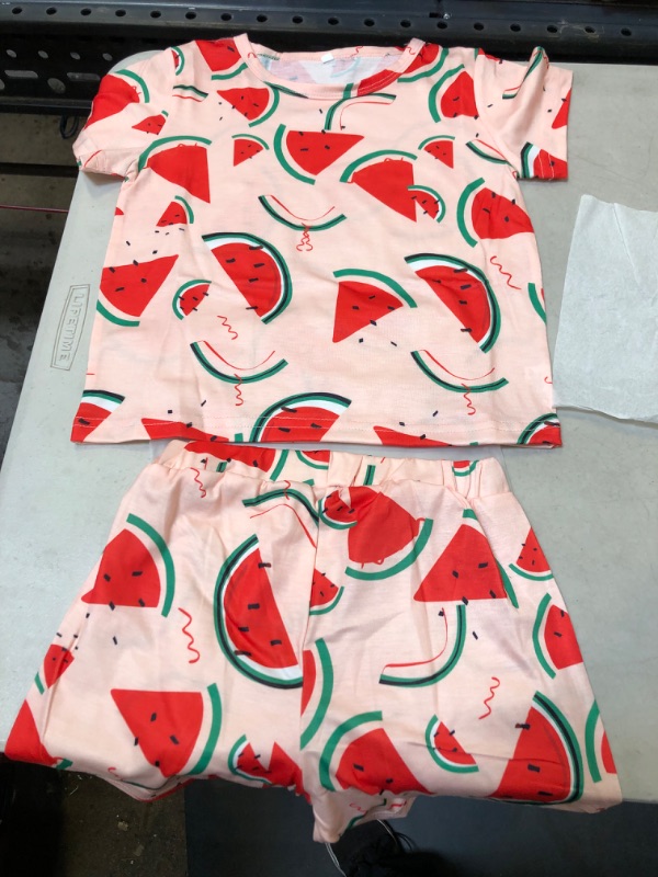 Photo 1 of kids watermelon 2 piece pajama set size 110