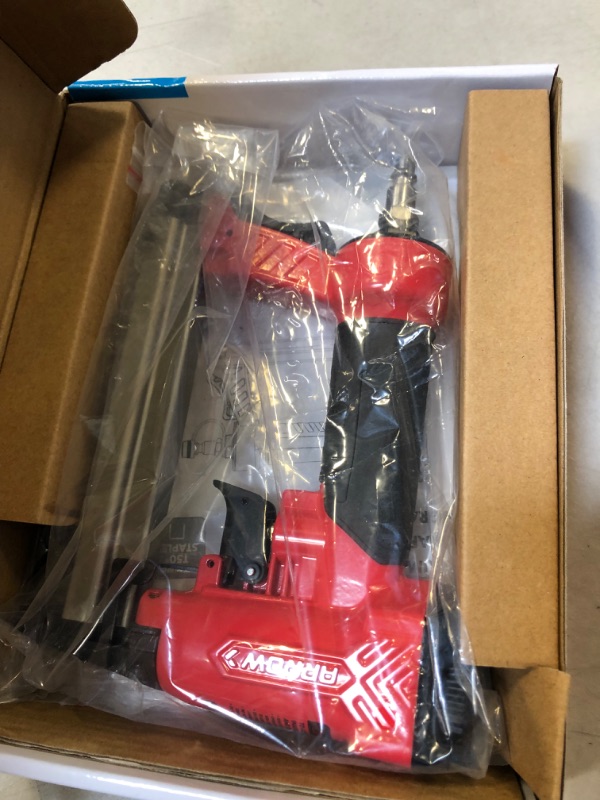 Photo 3 of Arrow PT50 Oil-Free Pneumatic Staple Gun, Professional Heavy-Duty Stapler for Wood, Upholstery, Carpet, Wire Fencing, Fits 1/4”, 5/16”, 3/8", 1/2", 9/16” Staples , Red 1 Unit