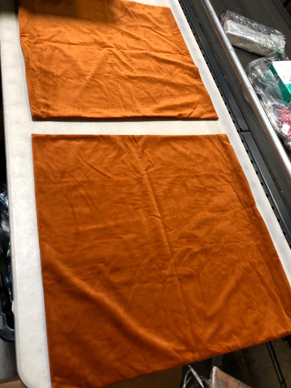 Photo 1 of 2 suede pilllow covers orange