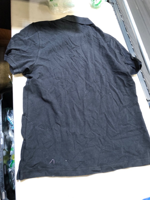 Photo 3 of Amazon Essentials Men's Slim-Fit Cotton Pique Polo Shirt Large Black
