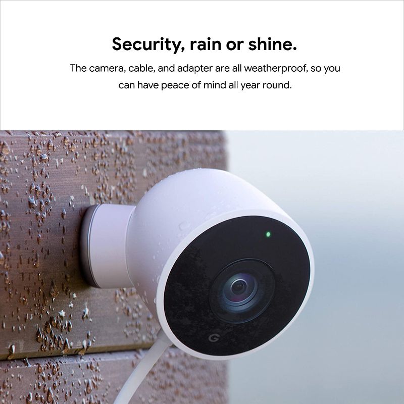 Photo 1 of Google Nest Cam Outdoor - 1st Generation - Weatherproof Outdoor Camera - Surveillance Camera with Night Vision - Control with Your Phone 1st Gen 