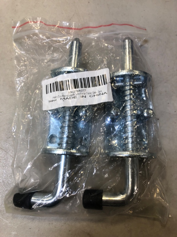Photo 1 of Quality Life Spring Loaded Gate Latch Pin Barrel Bolt Heavy Duty 6in 1/2" Shank - 2pcs