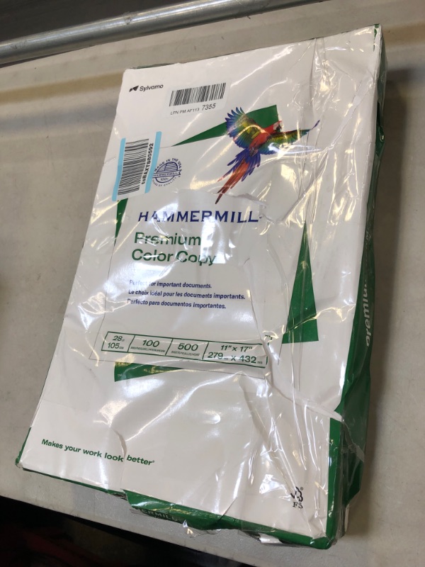 Photo 2 of Hammermill Printer Paper, Premium Color 28 lb Copy Paper, 11 x 17 - 1 Ream (500 Sheets) - 100 Bright, Made in the USA, 102541R Ledger (11x17) 1 Ream | 500 Sheets