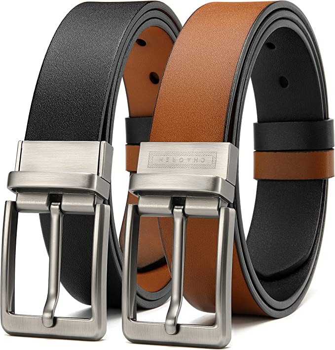 Photo 1 of CHAOREN Mens Reversible Leather Belt 35mm for Dress Pants28"-30"waist 