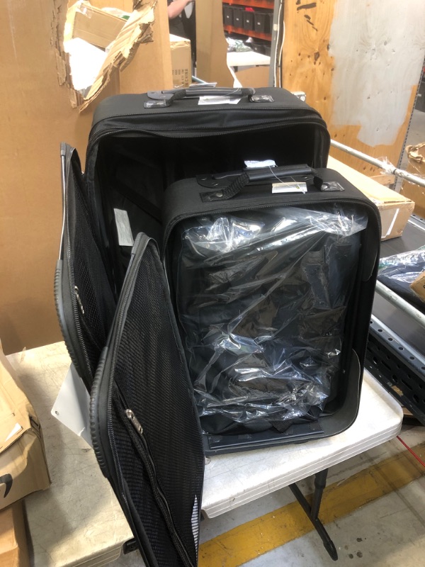 Photo 2 of American Tourister Fieldbrook XLT Softside Upright Luggage, Black, 4-Piece Set (BB/DF/21/25) 4-Piece Set (BB/DF/21/25) Black