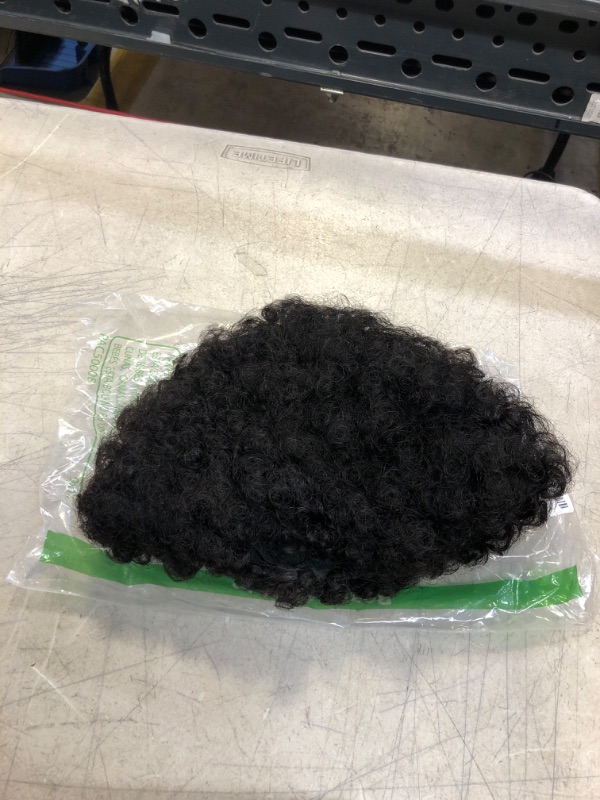 Photo 2 of Afro Kinky Curly Human Hair Short Wigs for Women, Full and Fluffy Machine Made Wig Human Hair Pixie Cut Natural Looking Glueless Hair Replacement Wig Black Color (Afro) Pixie cut afro