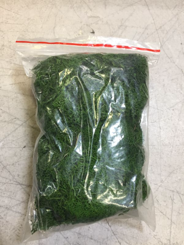 Photo 2 of Moss 3.5OZ Preserved Moss for Potted Plants Natural Fresh Green Reindeer Moss for Craft Arts Floral Wall Decor Decor Wedding Centerpieces Garden Artificial Terrariums Decoration for Christmas(Green) Green 3.5oz