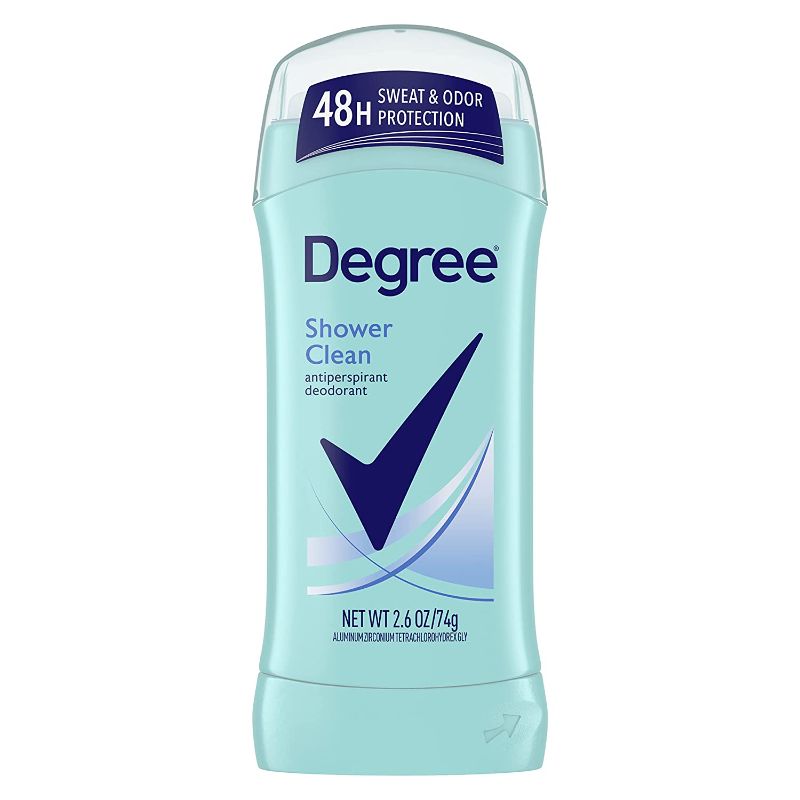 Photo 2 of 2CT OF Degree Original Antiperspirant Deodorant Shower Clean 48-Hour Sweat & Odor Protection Antiperspirant for Women 2.6 oz
