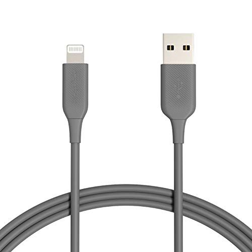 Photo 1 of Amazon Basics ABS USB-a to Lightning Cable Cord, MFi Certified Charger for Apple iPhone, iPad, Gray, 6-Ft
