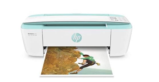 Photo 1 of HP DeskJet 3755 Compact All-in-One Wireless Printer (J9V92A) & 65XL Black High-Yield Ink Cartridge | N9K04AN & 65 Black/Tri-Color Ink Cartridges (2-Pack) | T0A36AN Seagrass Printer + Black Ink + Black/Tri-color Ink