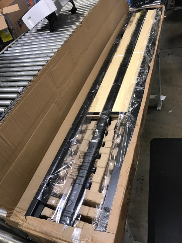Photo 2 of ZINUS Mia Metal Platform Bed Frame / Wood Slat Support / No Box Spring Needed / Easy Assembly, Black, Full Standard Full Black