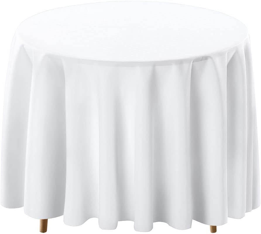 Photo 1 of 76inch white circular tablecloth 