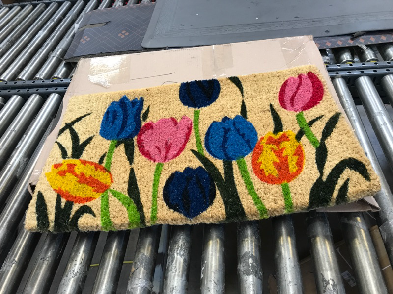 Photo 1 of 30x18inch floor mat with flower detail