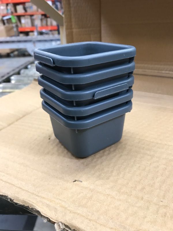 Photo 1 of 3x3inch small drawer storage containers 5pc- gray