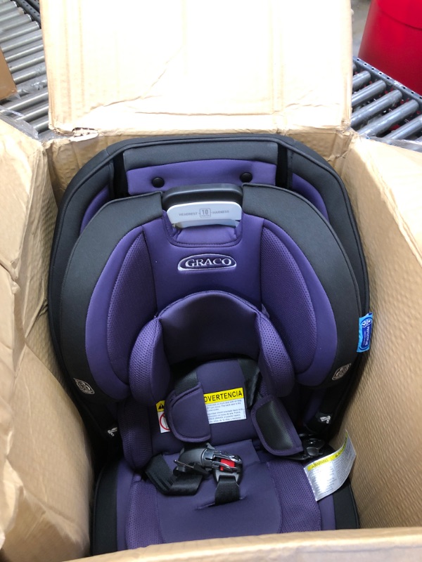 Photo 2 of Graco SlimFit3 LX 3 in 1 Car Seat | Space Saving Car Seat Fits 3 Across in Your Back Seat, Katrina SlimFit w/ 3-Across Fit Katrina