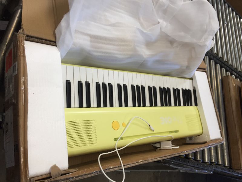 Photo 2 of The ONE Smart Keyboard COLOR 61 Lighted Keys Piano Keyboard, MIDI Electric Piano for Beginners with 256 Tones, 64 Polyphony, Built-in LED Lights and Free Apps (Yellow)