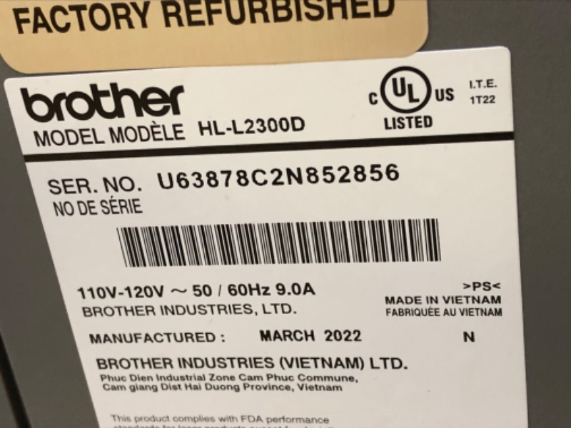 Photo 6 of Brother HL-L2320D Monochrome Laser Printer