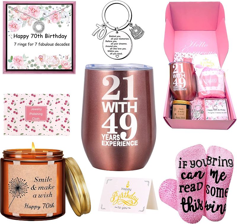 Photo 1 of 70th Birthday Gifts for Women, Fabulous Funny Happy Birthday Gift for Best Friends, Mom, Sister, Wife, Aunt Turning 70 Years Old, 70th Bday Gifts Women
