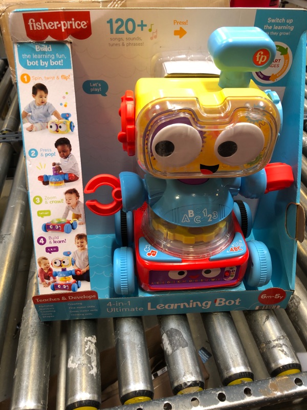 Photo 3 of Fisher-Price 4-in-1 Robot Toy, Baby Toddler and Preschool Toy with Lights Music and Smart Stages Educational Content?