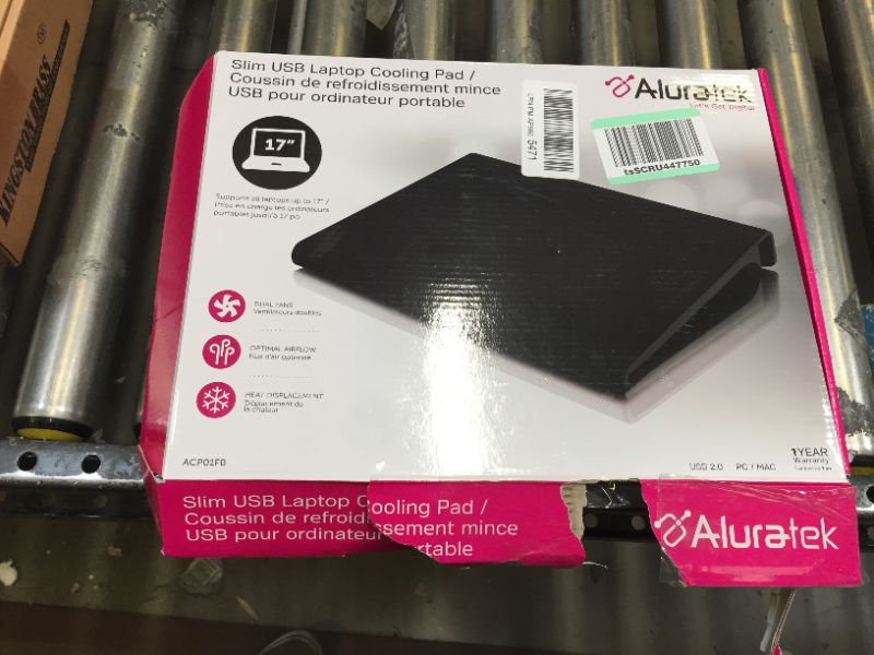 Photo 3 of Aluratek Slim USB Laptop Cooling Pad (Supports Up to 17") - ACP01FB Black