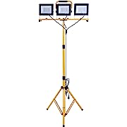 Photo 1 of 21000 Lumen Work Lights with Stand, 3 Adjustable Head LED Work Light, with 38.2"- 75.2" Adjustable and Foldable Tripod Stand, Waterproof Lamp with Individual Switch with 6500 Kelvin Color Temperature
