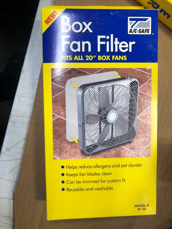 Photo 1 of AC-Safe 20 in. Box Fan Filter 4pcs 