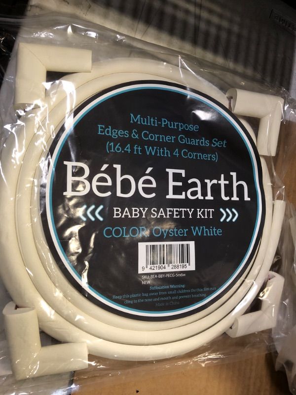 Photo 2 of Bebe Earth - Baby Proofing Edge and Corner Guard 16.4 Feet, Oyster White
